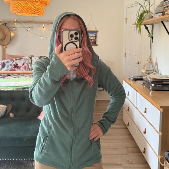 Burton Full-Zip Hoodie – Forest Green – Women's Size Large - Picture 5 of 5